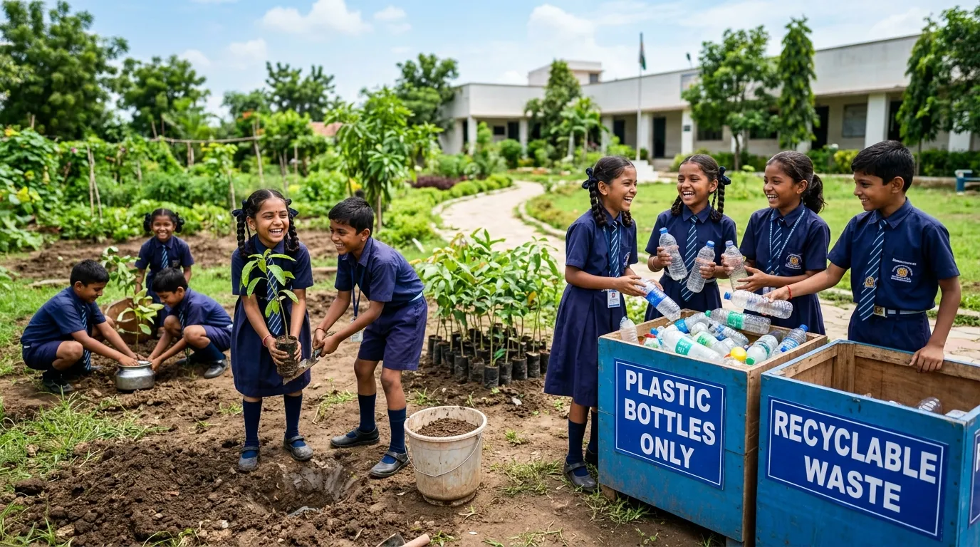 School students environmental activity